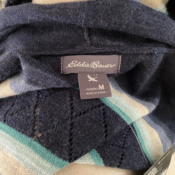 Eddie Bauer Cascade vest open front sweater vest size M 100% cotton BNWT - Picture 8 of 15